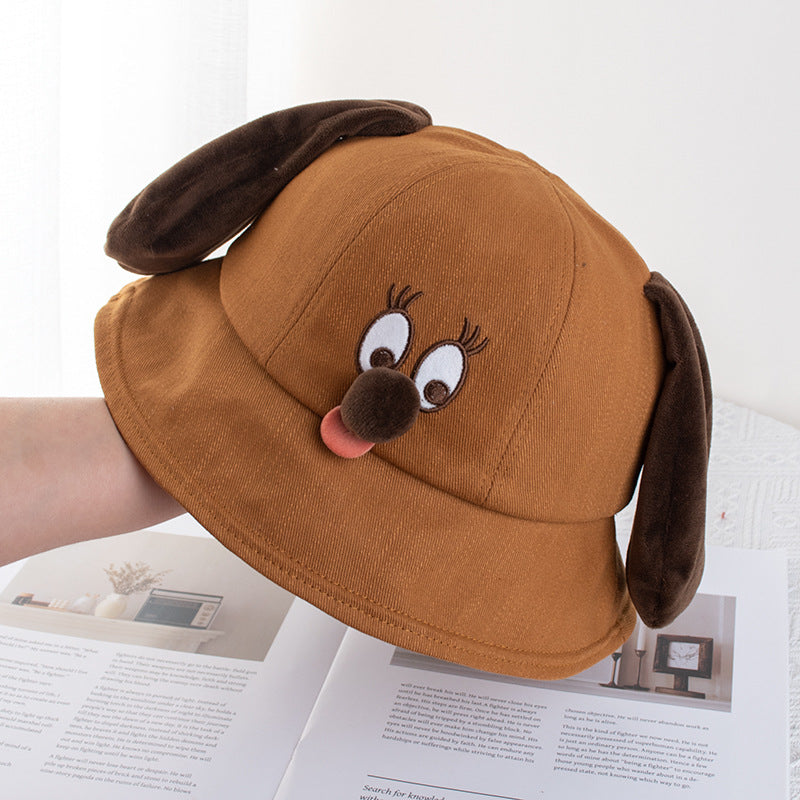 Wholesale Cute and funny big eyelashes puppy fisherman hat